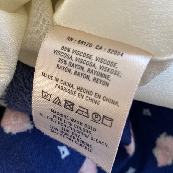 Maeve Summertide Swing High Low Midi Dress Pink & Blue Size Small - Picture 6 of 7